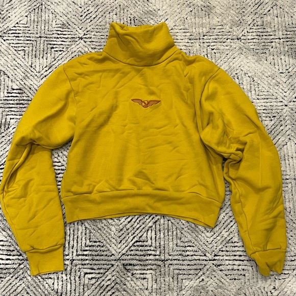 PLAYBOY Sweaters - Cozy Playboy Sweatshirt, Mustard Yellow with Embroidered Logo